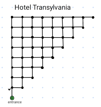 Map of Hotel Transylvania, zombie floor.